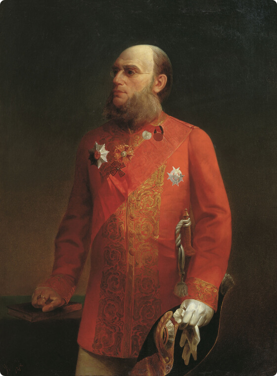 Портрет П.П. Семенова-Тян-Шанского. Алексей Михайлович Колесов, 1874
