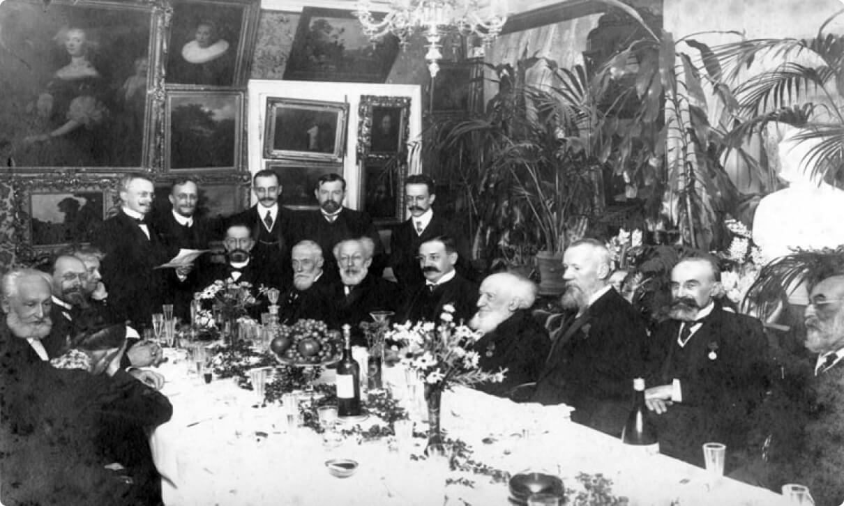 Торжественный обед на семейном празднике Семёновых-Тян-Шанских 19 февраля 1911